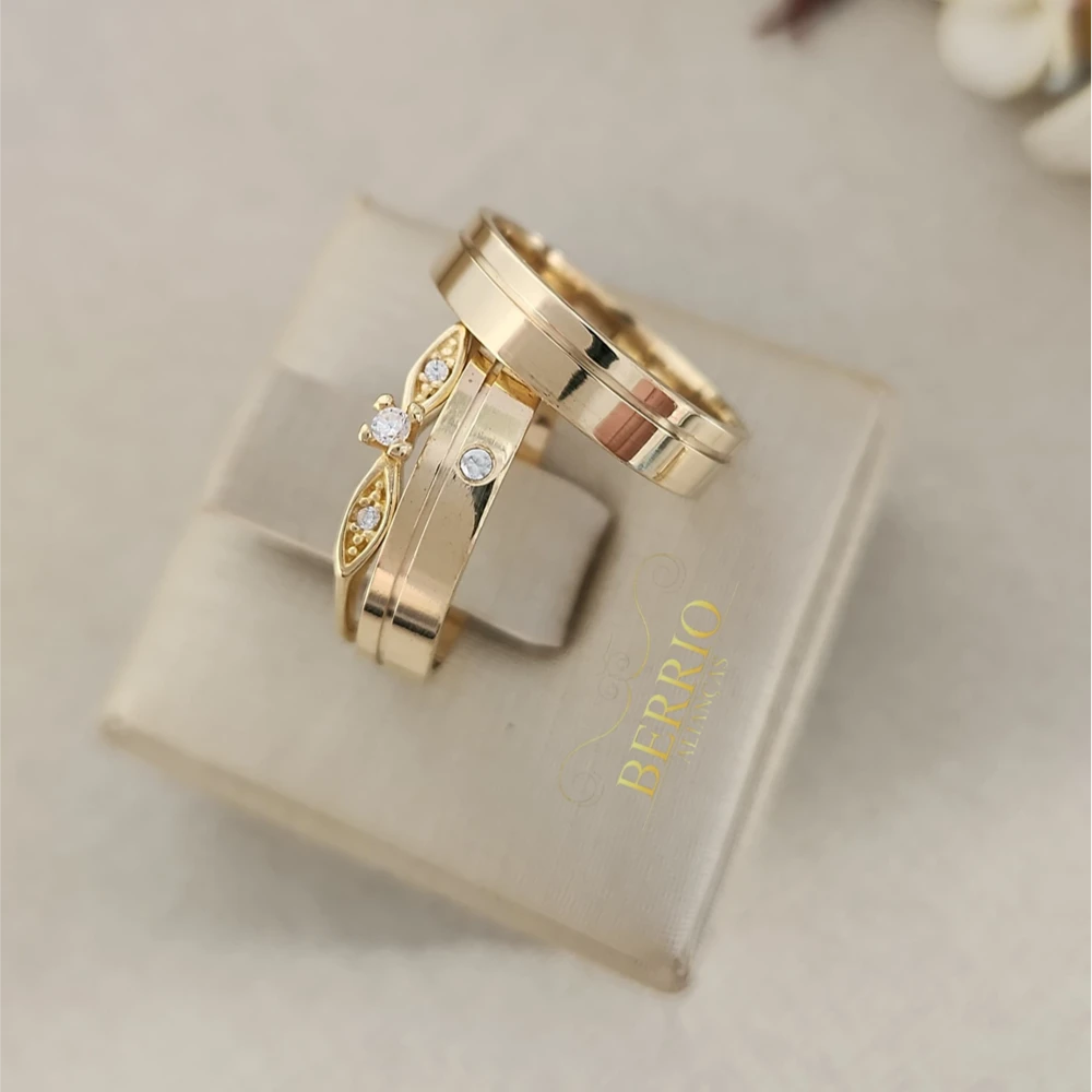 Combo Alianças de Moedas Antigas Bauru + Anel Verona