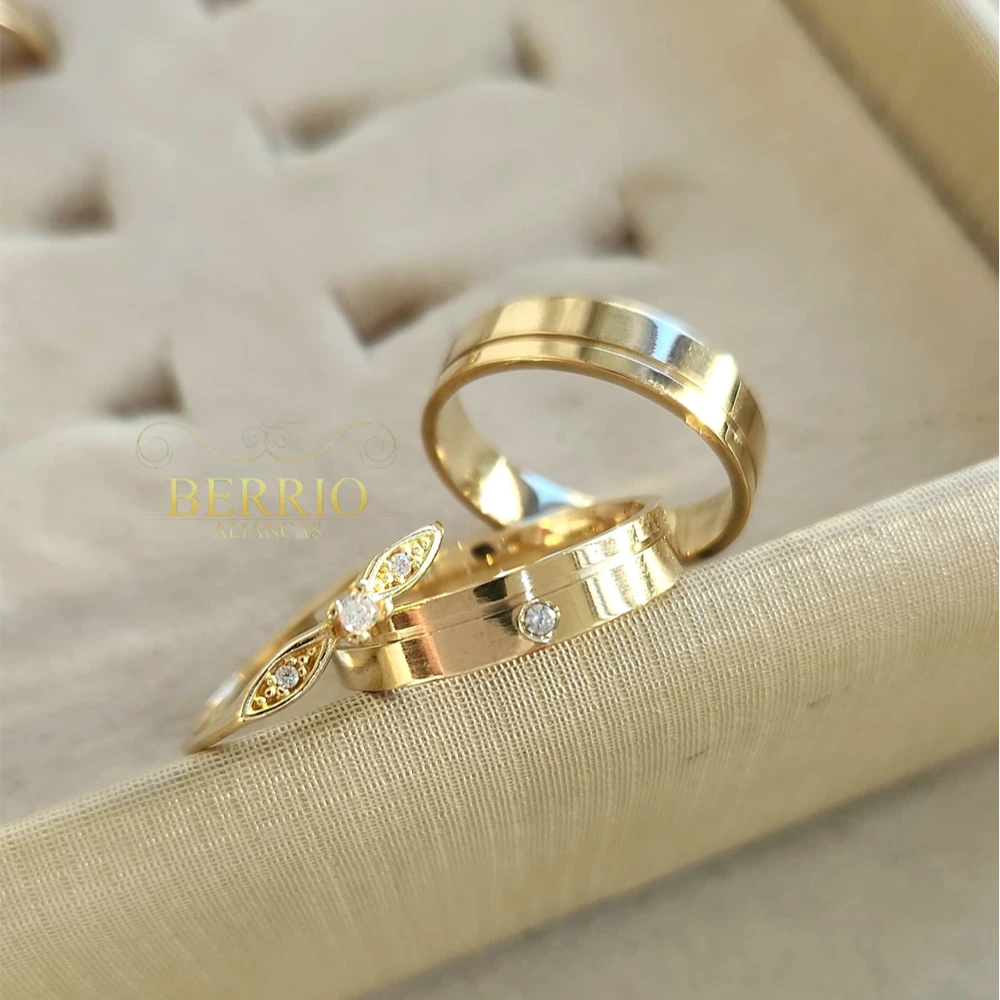 Combo Alianças de Moedas Antigas Bauru + Anel Verona