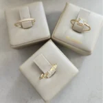 Combo 2 Anéis Solitário + Aparador Cravejado