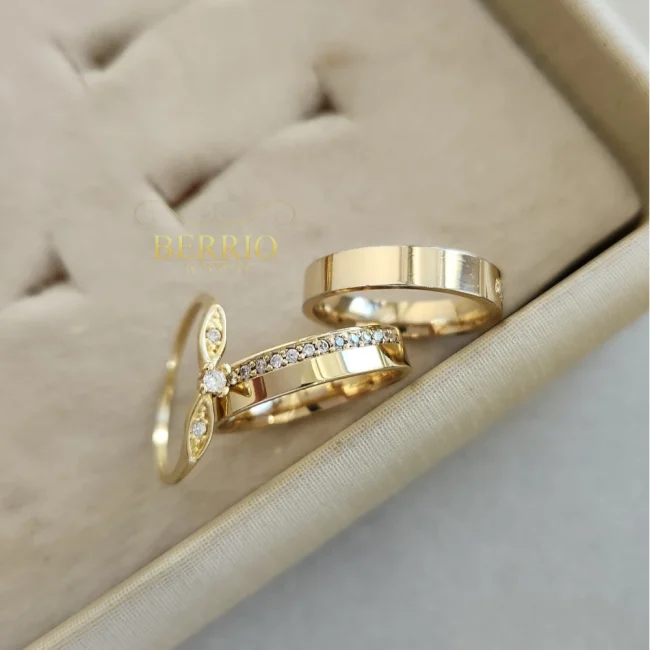 Combo Alianças de Moedas Antigas em Caruaru com Anel Solitário Nova Odessa