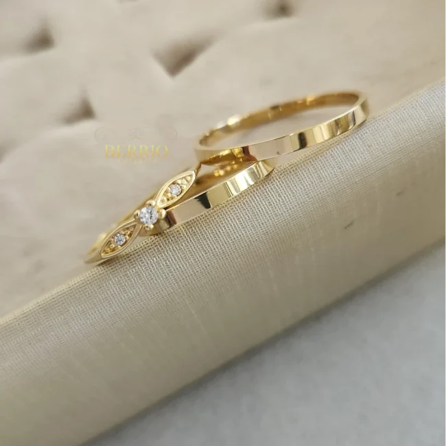 Combo de Alianças de Moedas Antigas em Feira de Santana com Anel Solitário Nova Odessa